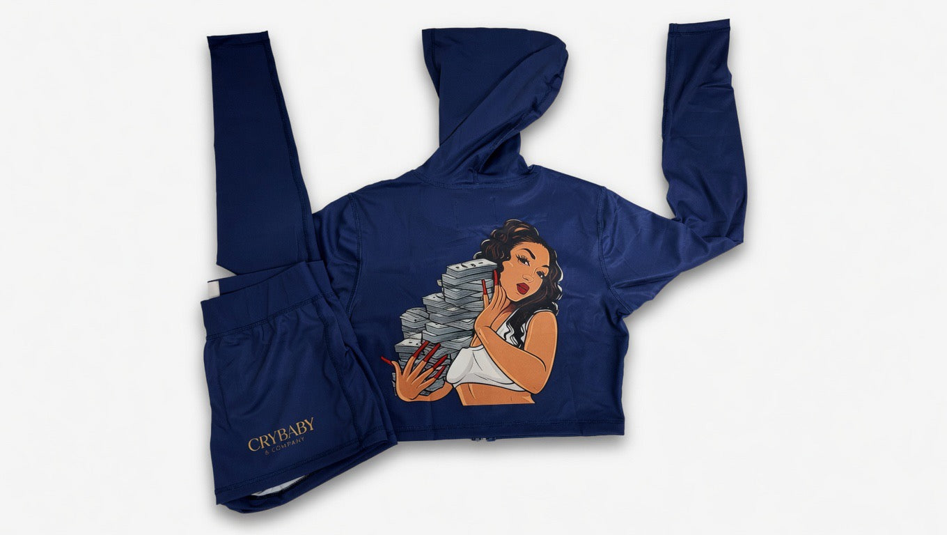 C&C Woman's Spandex Set (Dark Blue)
