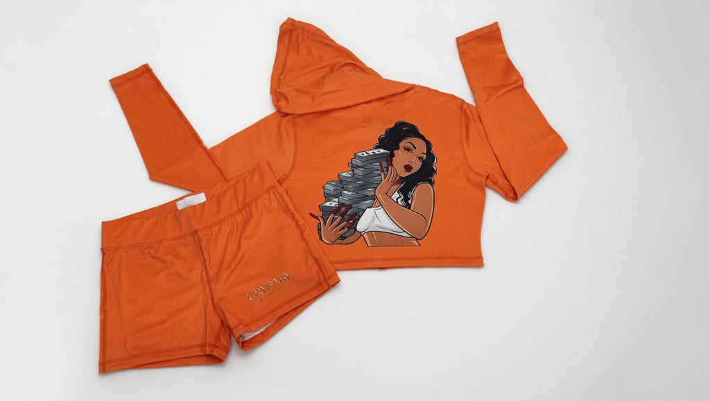 C&C Woman's Spandex Set (Orange)