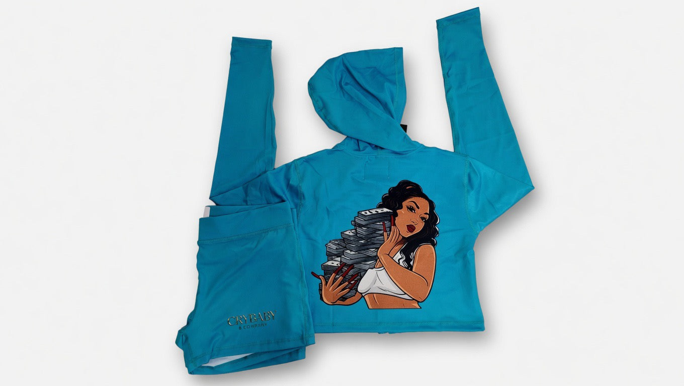 C&C Woman's Spandex Set (Blue)